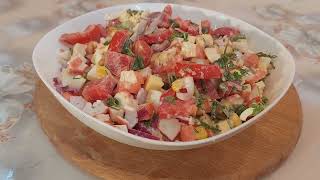 Удивительный вкус. Крабовый салат по новому. CRAB STICK SALAD – not your typical salad.