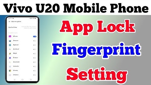 Vivo U20 App Lock Fingerprint Setting || How To Add App Lock Fingerprint In Vivo U20