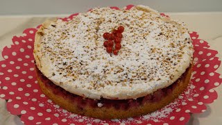 Frenk Üzümlü Bezeli Pasta (Johannisbeer Nusskuchen mit Baiser)