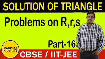 Problems on Escribed Circles | Solution of Triangle | PART-16 | Class-11 CBSE/JEE maths