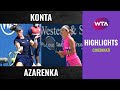 Johanna Konta vs. Victoria Azarenka | 2020 Cincinnati Semifinal | WTA Highlights
