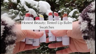 Honest Beauty Tinted Lip Balm Swatches +Try on