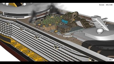 PyroSim [화재, 피난]____크루즈 호텔 선박____압사 사고, 인명 안전성 평가 Crowd Management 군중 관리____파이로심 Evacuation 패스파인더