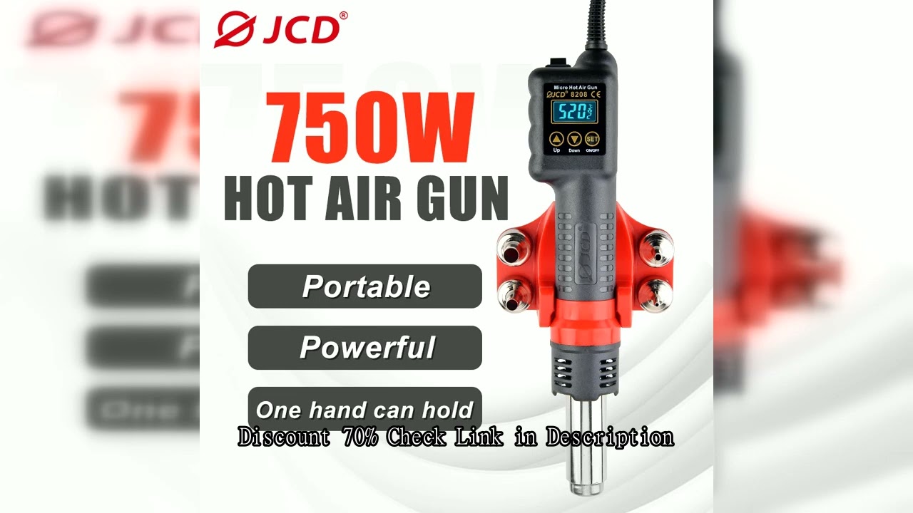 JCD 750W Micro Heat Gun Rework Soldering Air Station LCD Digital Hair Dryer 220V 110V For BGA SMD Ho