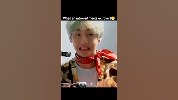 When an introvert meets extrovert 😉💚💜#bts #funnyvideo
