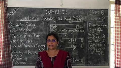 Computer Class 6  Formatting Text Using MS WORD   Part 2