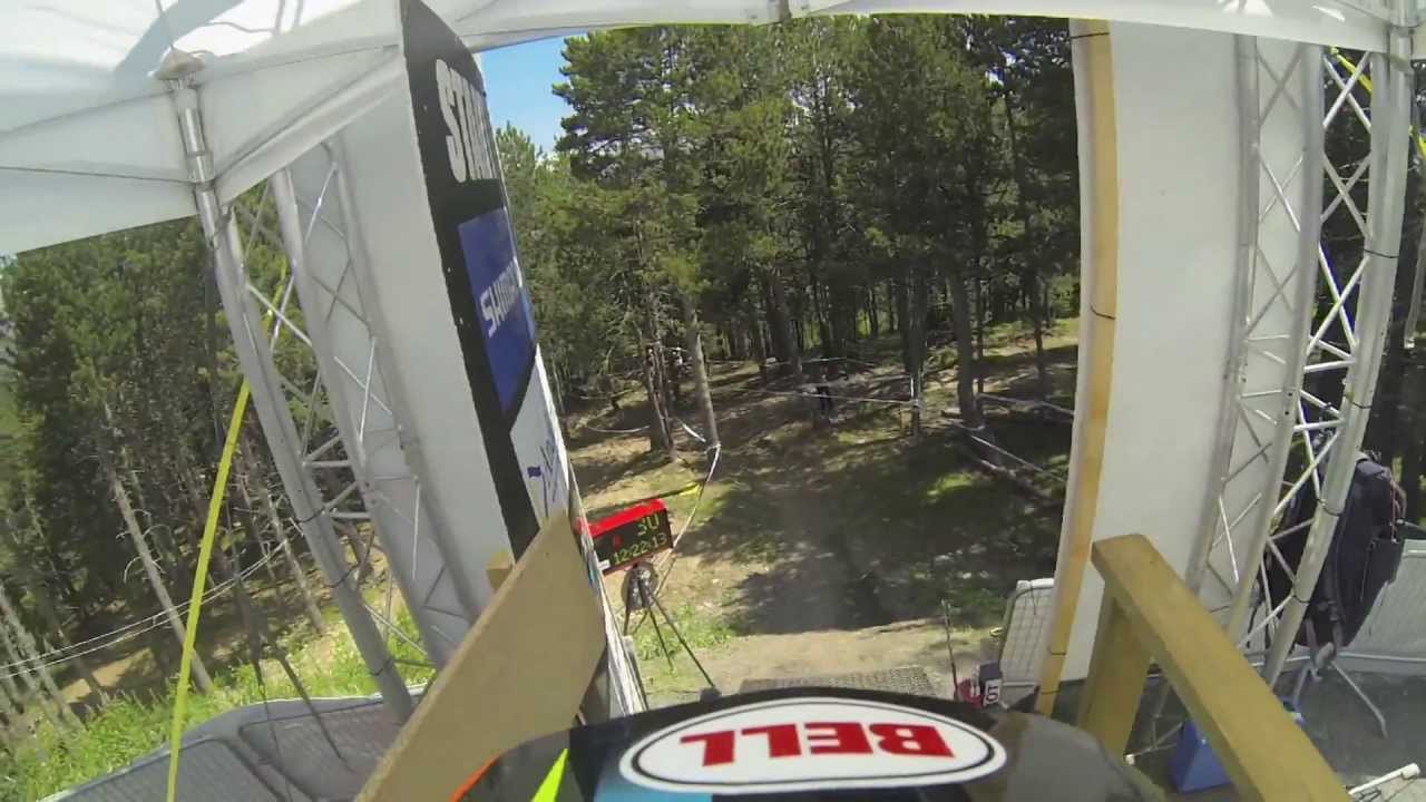 Samuel Blenkinsop rides the UCI Mountain Bike World Cup 2013 Downhill-track of Vallnord