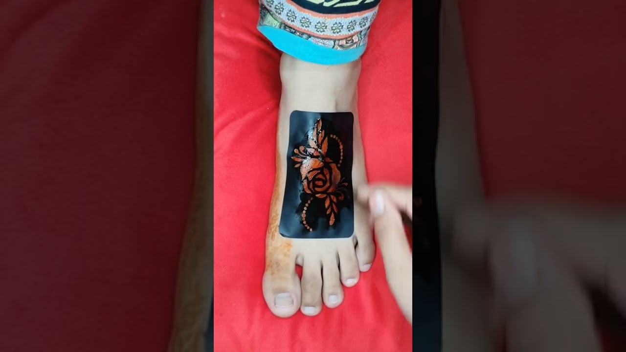 beautiful foot mehndi sticker #shorts