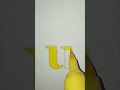 3D alphabet drawing(U)🌂♥️#3d#3ddrawing#3dprinting#letter#letterdrawing#asmr#diy#art#letterart#online