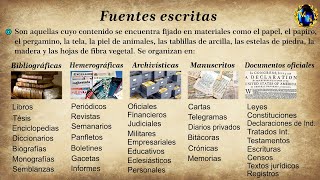 METODOLOGÍA DE LA HISTORIA - Fuentes de información