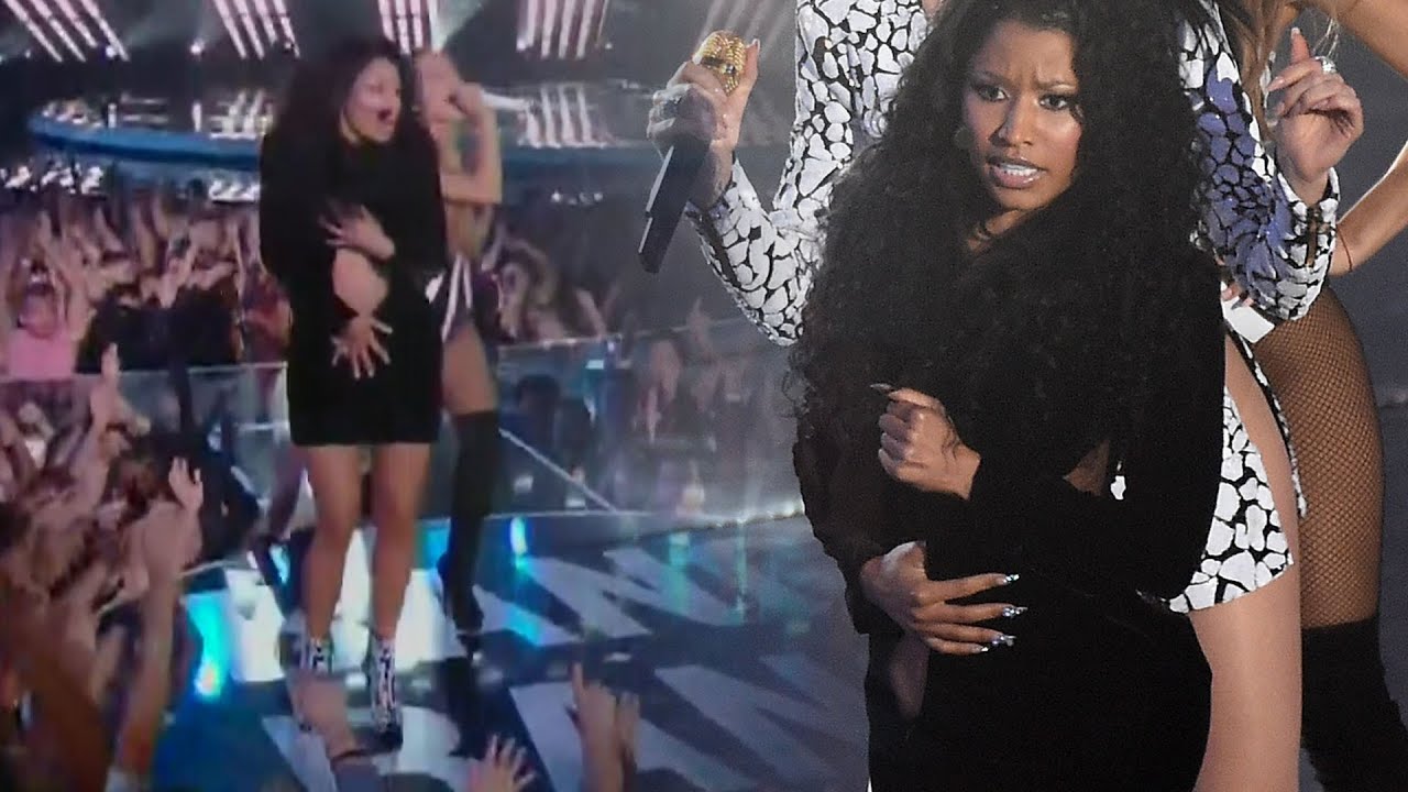 Wardrobe malfunction: Nicki Minaj falls out of her top on live TV - Global  Fashion Report