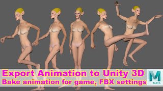 Bake Character Animation for Game in Unity 3D. Properly Export Animation to FBX in Maya 2020.