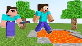 Нуб Управляет Телом Про В Майнкрафт ! Нубик И Про Троллинг Ловушка В Minecraft Дак Плей