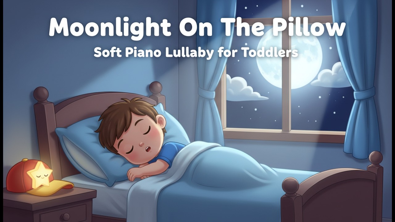 Moonlight On the Pillow | Soft Piano Lullaby 🌙 | Gentle Bedtime Music for Babies & Toddlers