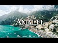 Amalfi coast 4k drone nature film  peaceful piano music  scenic relaxation