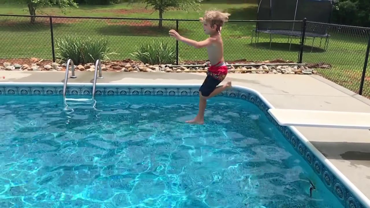 How to Jump in the Pool Without Getting Your Head Under Water - YouTube