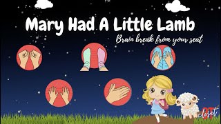 BEGINNER Hand & Brain Gym Warm Ups 'Mary Had a Little Lamb' Movement Exercise