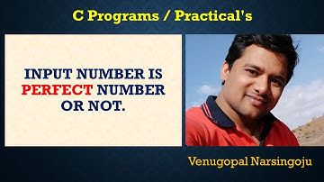 Perfect number | Venugopal Narsingoju