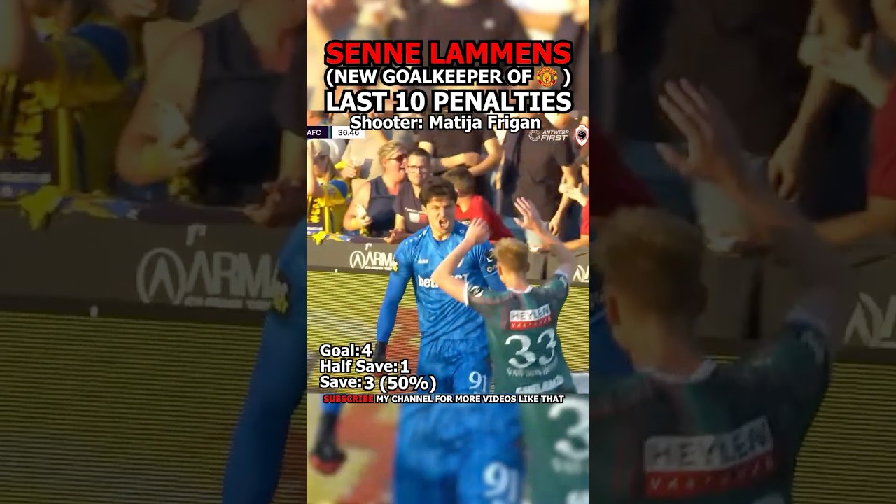 HOW DOES THE NEW GOALKEEPER OF MAN UTD SAVE PENALTIES? Senne Lammens last 10 penalties 