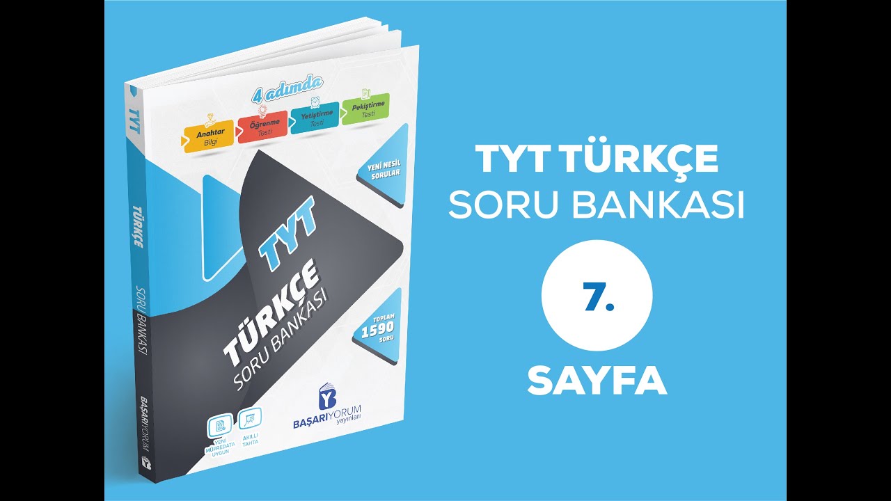 TYT Türkçe Soru Bankası • Sayfa-7 - YouTube