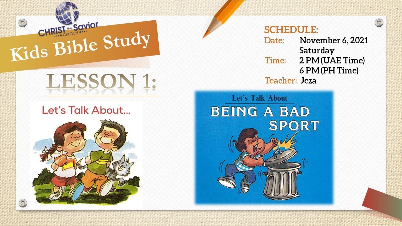 Let's Talk About Series Lesson 1 Being a Bad Sport (November 6, 2021