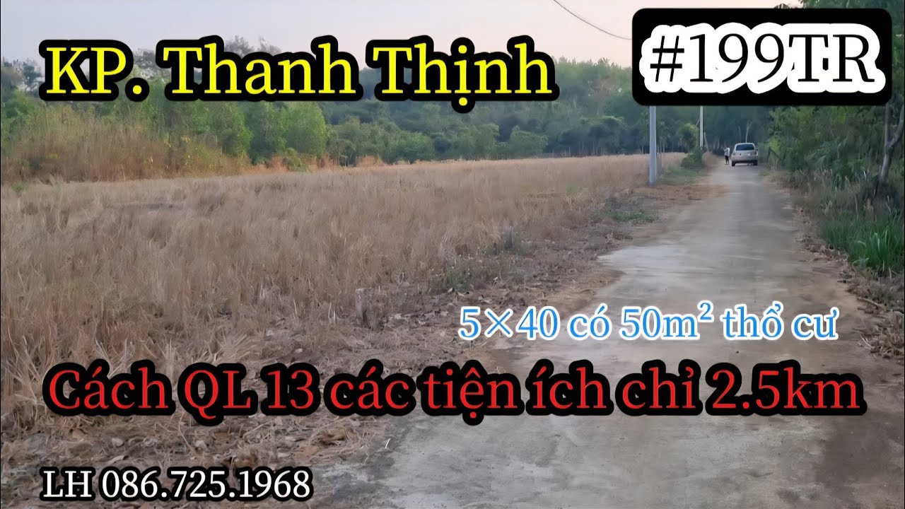 (5)#199TR | Cách nhựa 1km QL 13 chỉ 2.5kmTiện ích đầy đủ trong vòng 2.5kmLH 0867251968 @bdsbinhphuoc