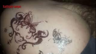 This tattoo for girls new design special 3 black butterfly special temporary tattoo sticker tattoo