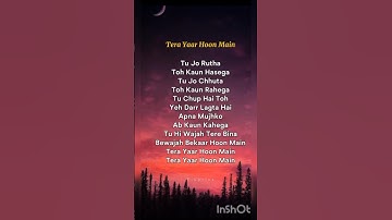 Try With Your Own Voice✨Tera Yaar Hoon Main✨ #singwithyourownvoice #song #lyrics #singing