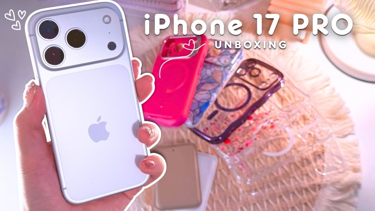 iPhone 17 Pro Silver Aesthetic Unboxing 🌸 - YouTube