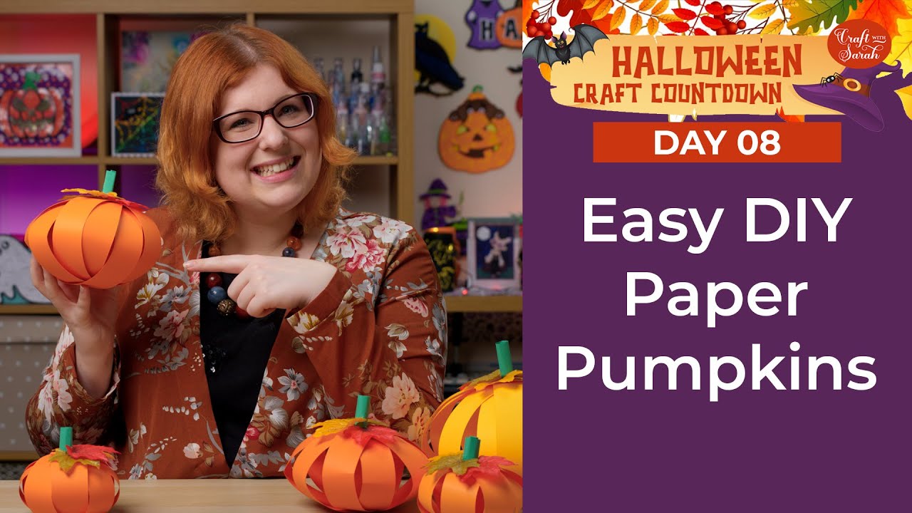 Easy DIY Paper Pumpkins - No Cricut Needed! 🦇 HCC Day 08