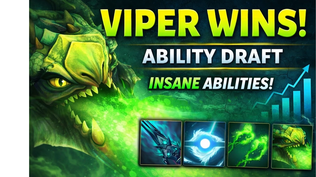 VIPER DOMINATES Ability Draft with INSANE Broken Build! | Dota 2 Ability Draft Gameplay