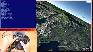 Google Earth flight simulator with a joystick
