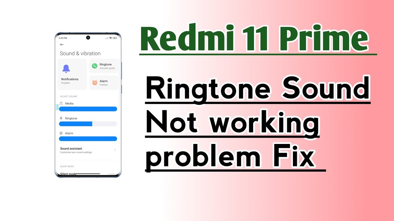 Redmi 11 Prime Ringtone Sound Not working problem fix - YouTube