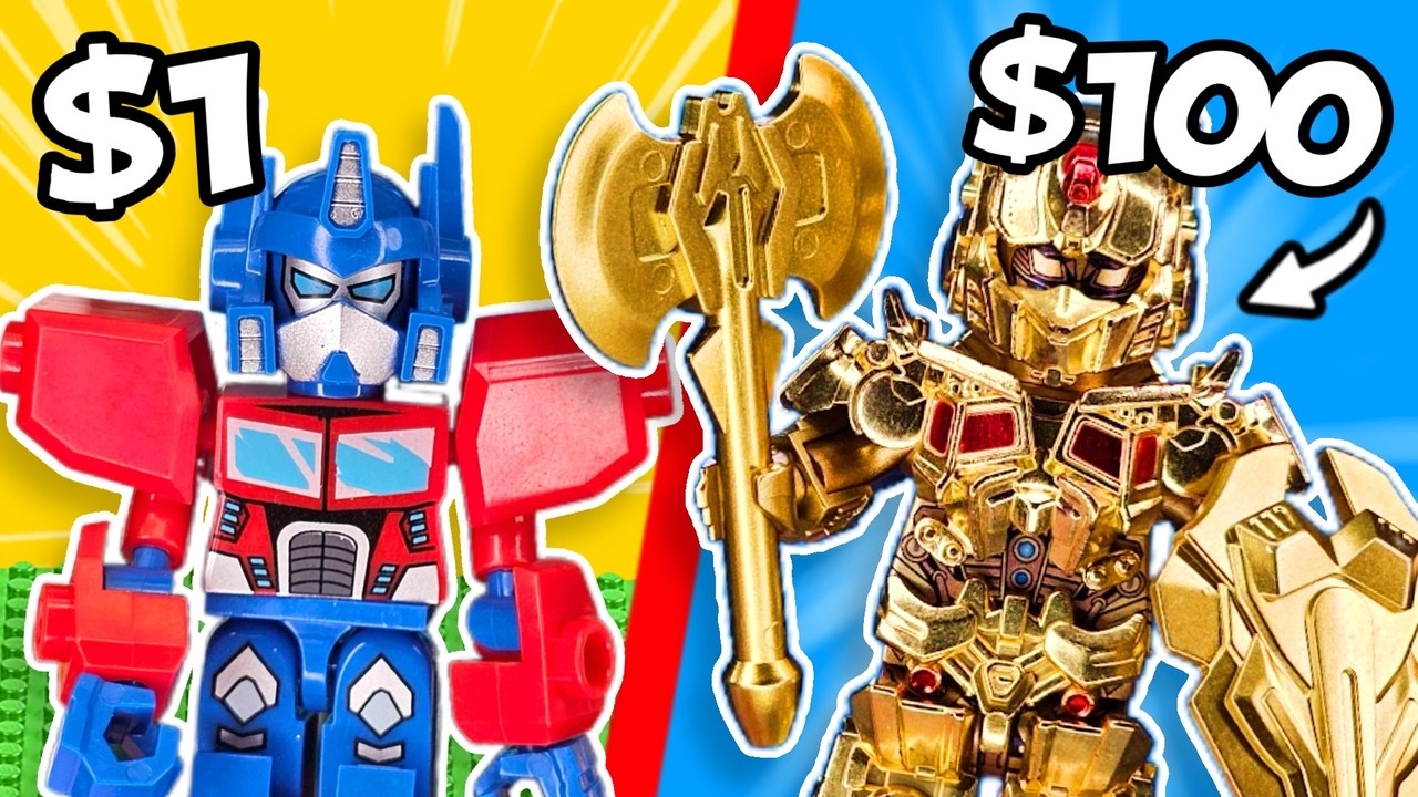 Я протестировал трансформеров LEGO за 1 доллар и за 100 долларов...