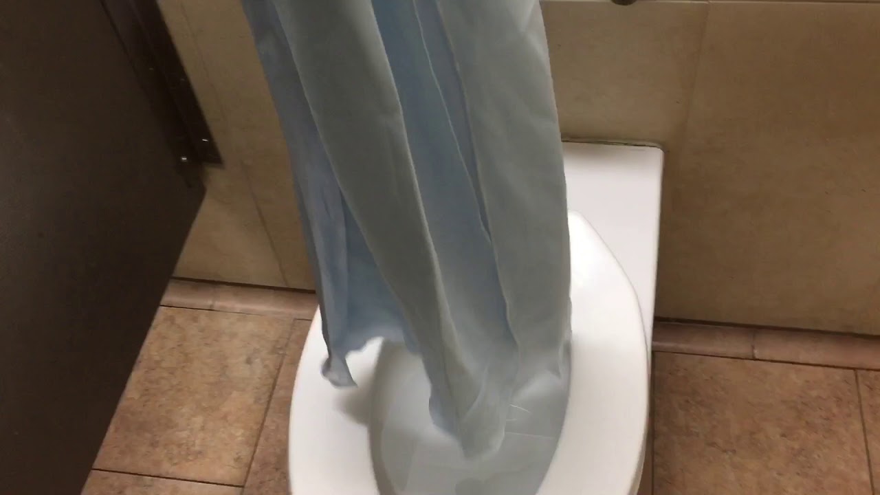 Nightie / dress flushed down the toilet YouTube