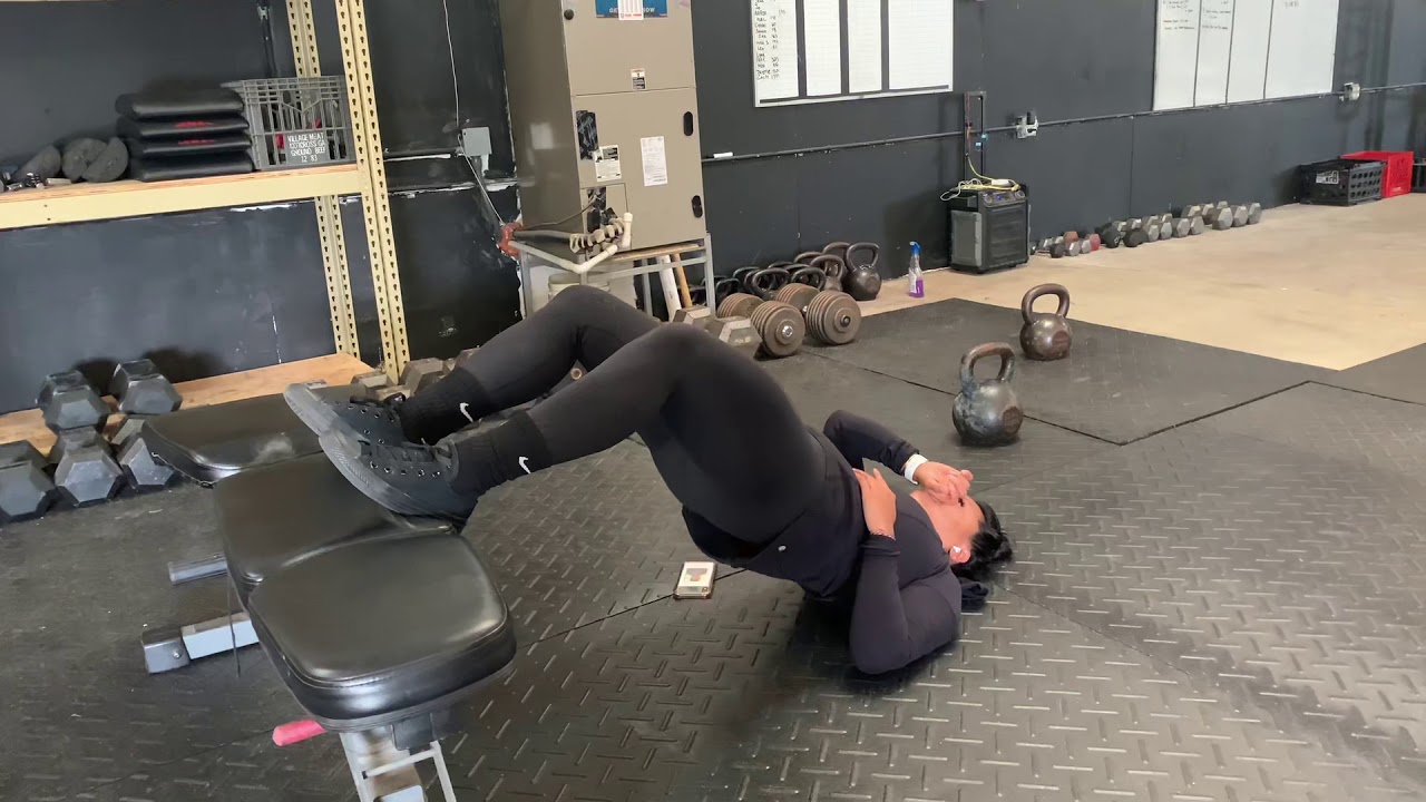 Bodyweight Hip Bridges (Feet Elevated) YouTube