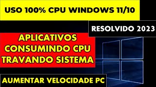 COMO DIMINUIR USO DA CPU DE PROGRAMAS DO WINDOWS 11/10/8 ! SOLUÇÃO PROBLEMA WINDOWS CPU 100% TRAVA
