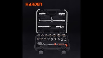 Harden 510423 23PCS 1/2" DR. Chrome Vanadium Professional Auto Repairing Hand Tool Socket Set Socket