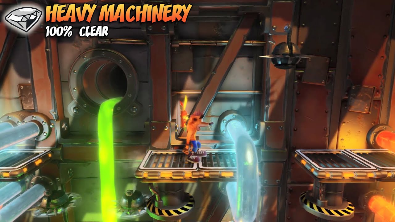 Crash Bandicoot 1 N. Sane Trilogy Heavy Machinery 100 Clear All