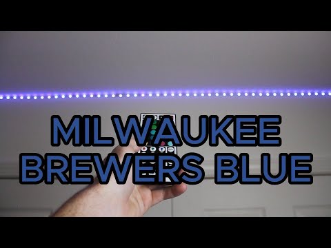 How to make MILWAUKEE BREWERS BLUE on LED light strips!