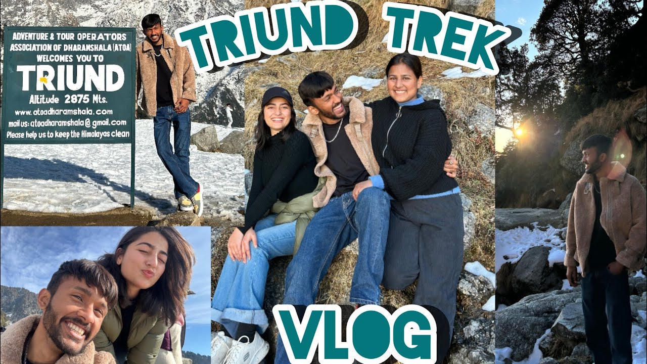 🏔️ One Day Triund Trek Vlog | Dharamshala → Dharamkot → Gallu Temple → Triund 🌿