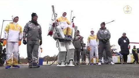 The robot Torch Bearer at the Winter Olympic Torch Relay