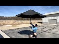 Review of this Midtown 8 Ft Patio Umbrella with an Auto-Tilt Aluminum Frame!