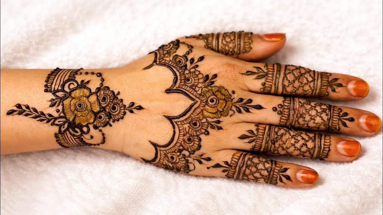 Back side mehndi design #youtube #viral 