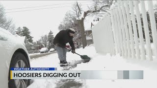 Hoosiers digging themselves out after recent snowfall