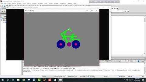 Computer graphics opengl project(Moving Cycle)