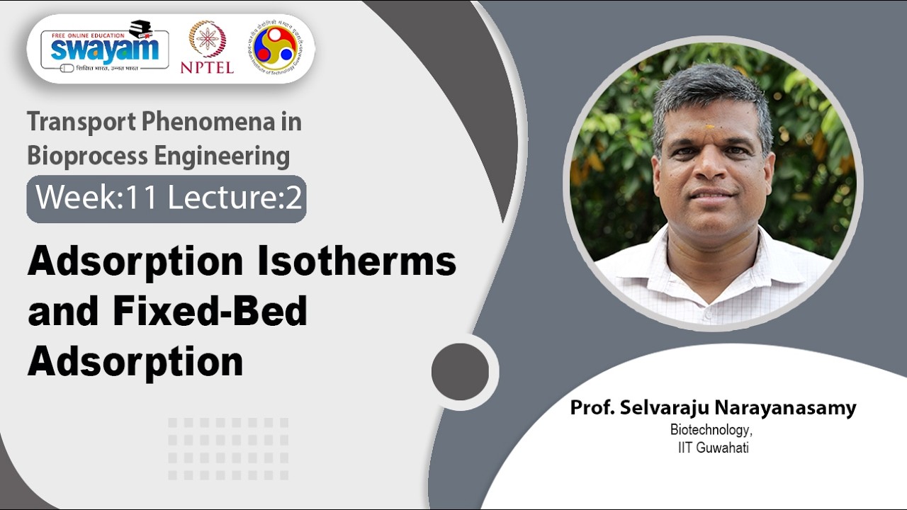 Lec 52: Adsorption Isotherms and Fixed-Bed Adsorption