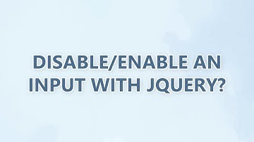 Disable/enable an input with jQuery? (3 SOLUTIONS!!)