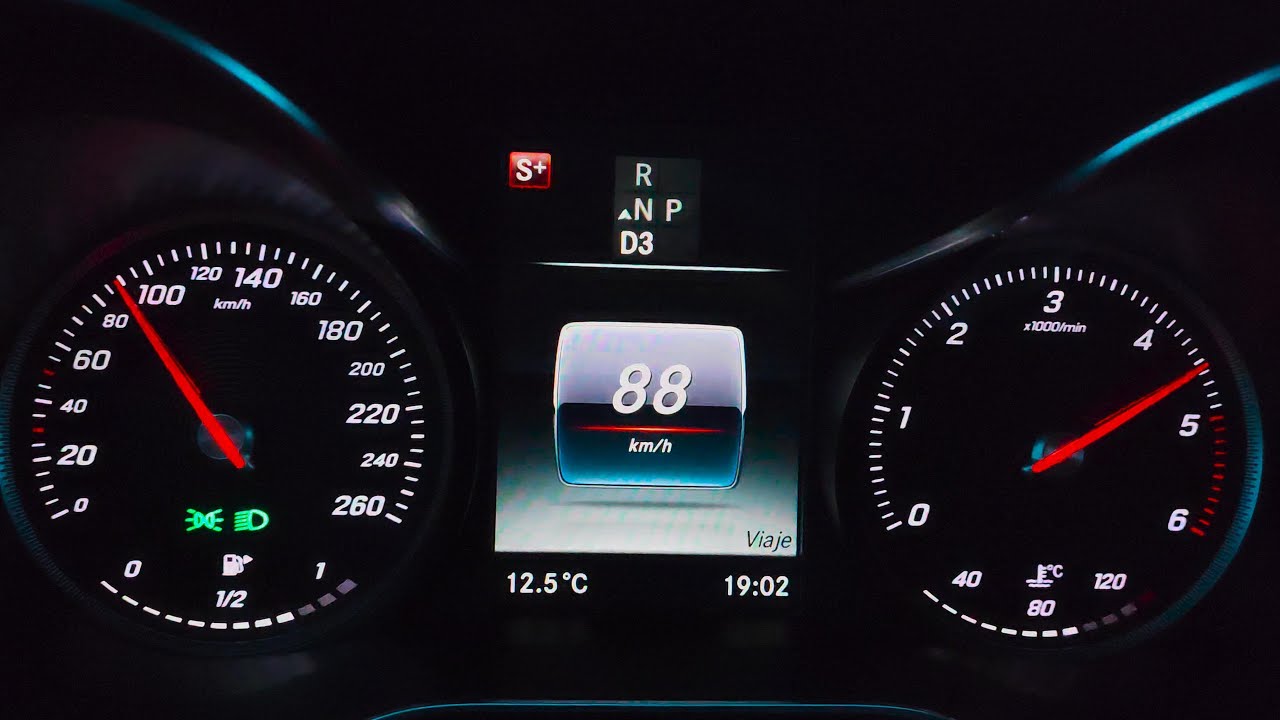 MERCEDES Benz C220d AMG Line w205 170 hp 9G-Tronic Acceleration