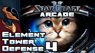 Let's Play Starcraft 2 Arcade: Element Tower Defense - Part 17 - Trying Out Heroes